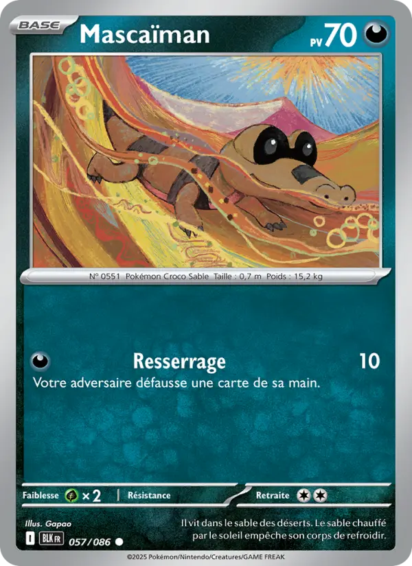 Scan HD carte Pokémon Mascaïman 057/86 — Foudre Noire