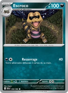 Carte Pokemon Escroco 058/86 Foudre Noire