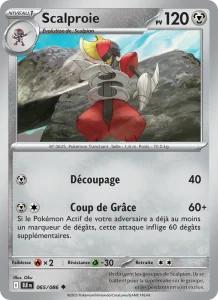 Carte Pokemon Scalproie 065/86 Foudre Noire