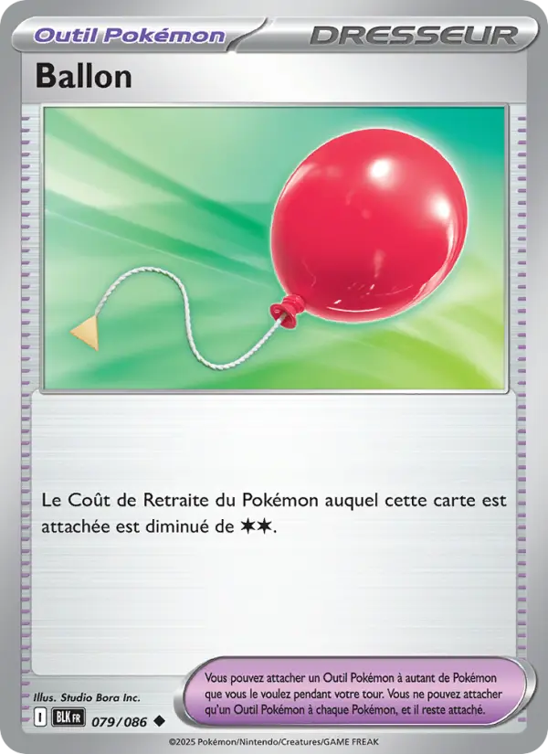 Scan HD carte Pokémon Ballon 079/86 — Foudre Noire