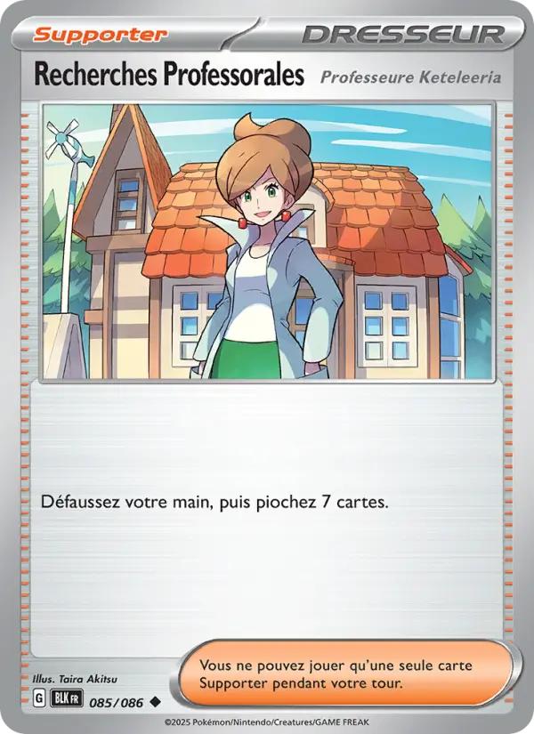 Scan HD carte Pokémon Recherches Professorales 085/86 — Foudre Noire