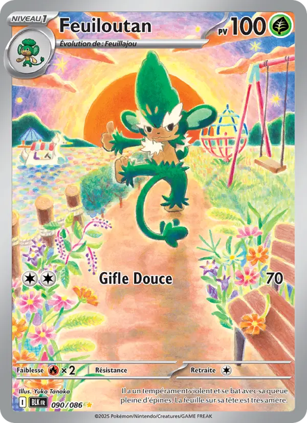Scan HD carte Pokémon Feuiloutan 090/86 — Foudre Noire