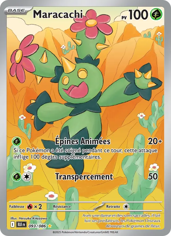 Scan HD carte Pokémon Maracachi 093/86 — Foudre Noire