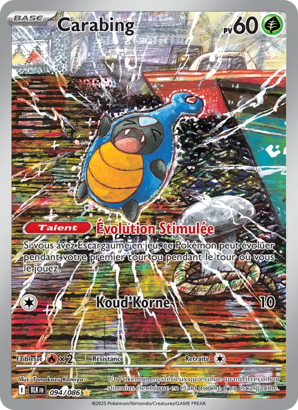 Scan HD carte Pokémon Carabing 094/86 — Foudre Noire
