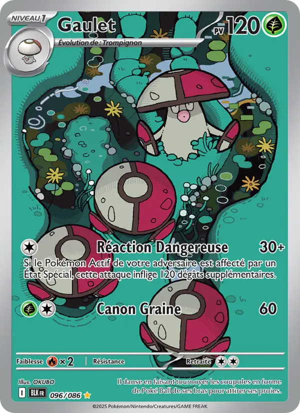 Scan HD carte Pokémon Gaulet 096/86 — Foudre Noire