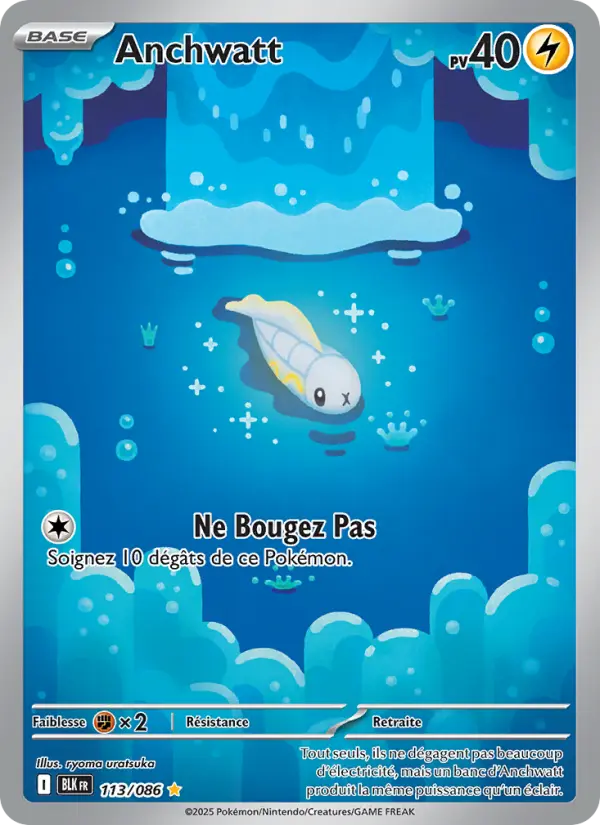 Scan HD carte Pokémon Anchwatt 113/86 — Foudre Noire