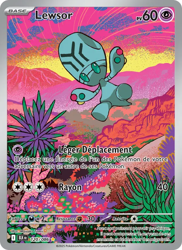Scan HD carte Pokémon Lewsor 120/86 — Foudre Noire