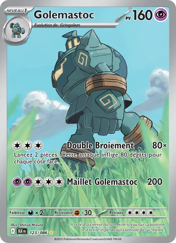 Scan HD carte Pokémon Golemastoc 123/86 — Foudre Noire