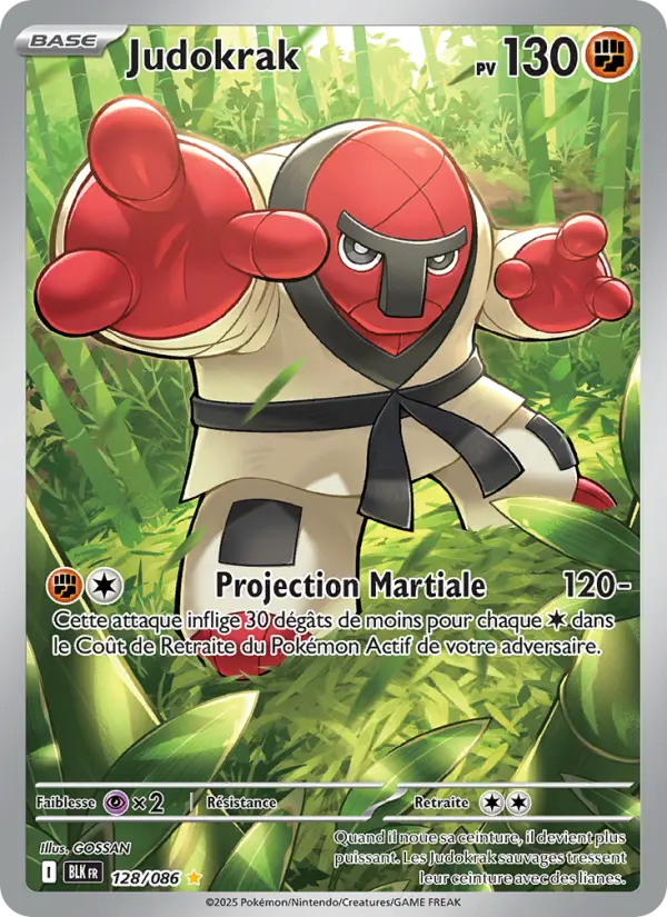 Scan HD carte Pokémon Judokrak 128/86 — Foudre Noire