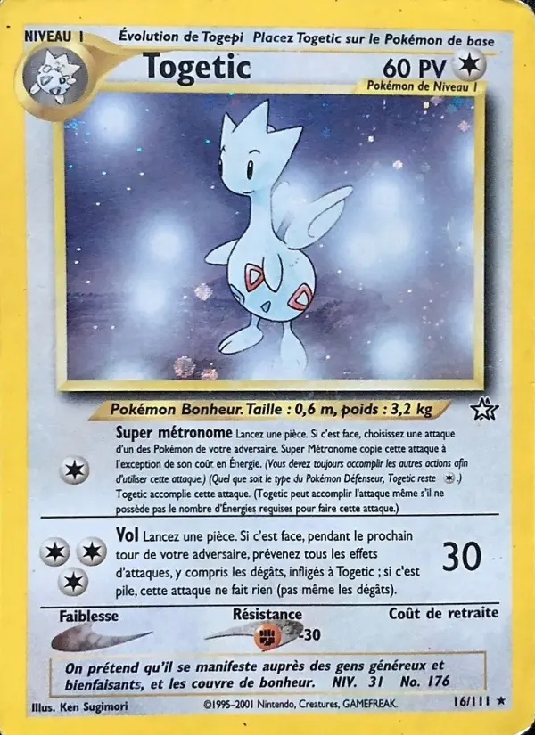 Scan HD carte Pokémon Togetic 16/111 — Neo Genesis