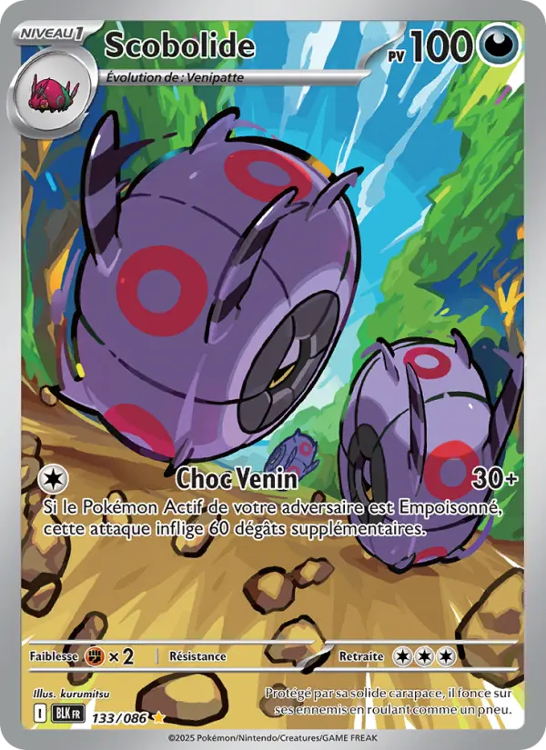 Scan HD carte Pokémon Scobolide 133/86 — Foudre Noire