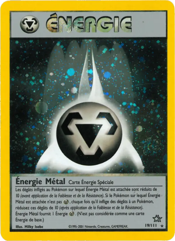 Scan HD carte Pokémon Énergie Métal 19/111 — Neo Genesis