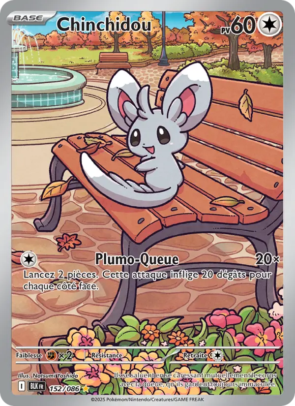 Scan HD carte Pokémon Chinchidou 152/86 — Foudre Noire