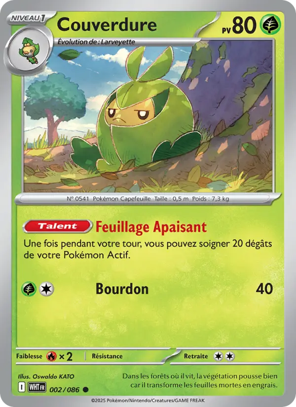 Scan HD carte Pokémon Couverdure 002/86 — Flamme Blanche