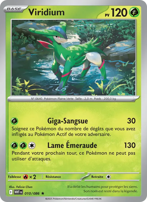 Scan HD carte Pokémon Viridium 010/86 — Flamme Blanche