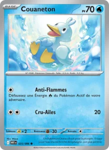 Carte Pokemon Couaneton 025/86 Flamme Blanche