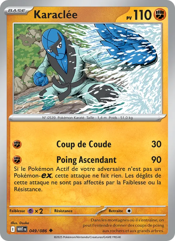 Scan HD carte Pokémon Karaclée 049/86 — Flamme Blanche