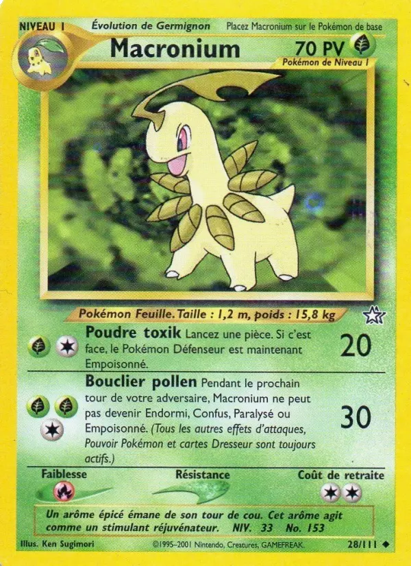 Scan HD carte Pokémon Macronium 28/111 — Neo Genesis