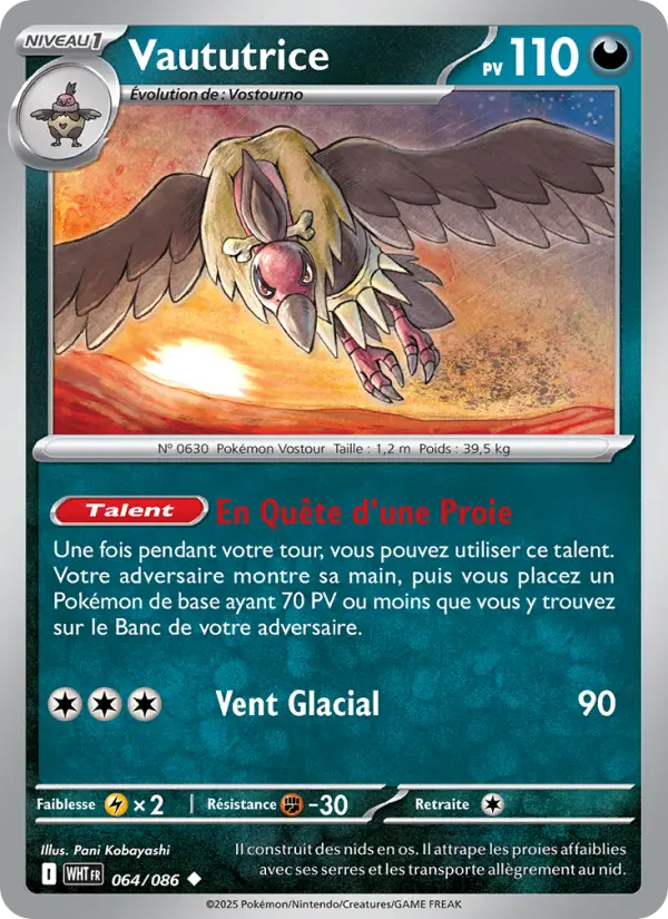 Scan HD carte Pokémon Vaututrice 064/86 — Flamme Blanche