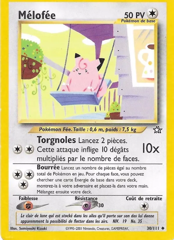 Scan HD carte Pokémon Mélofée 30/111 — Neo Genesis