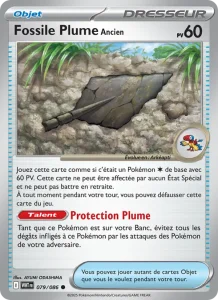 Carte Pokemon Fossile Plume Ancien 079/86 Flamme Blanche