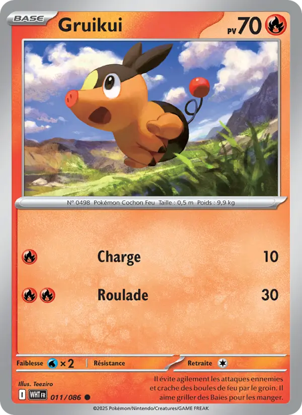 Scan HD carte Pokémon Gruikui 011/86 — Flamme Blanche