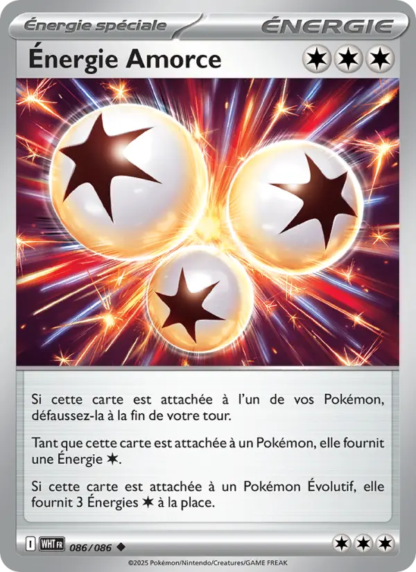 Scan HD carte Pokémon Énergie Amorce 086/86 — Flamme Blanche