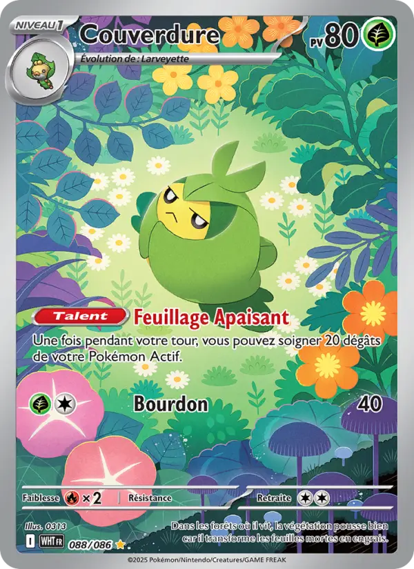 Scan HD carte Pokémon Couverdure 088/86 — Flamme Blanche
