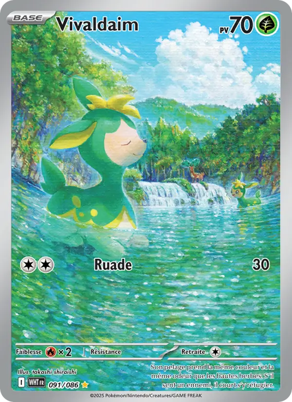 Scan HD carte Pokémon Vivaldaim 091/86 — Flamme Blanche