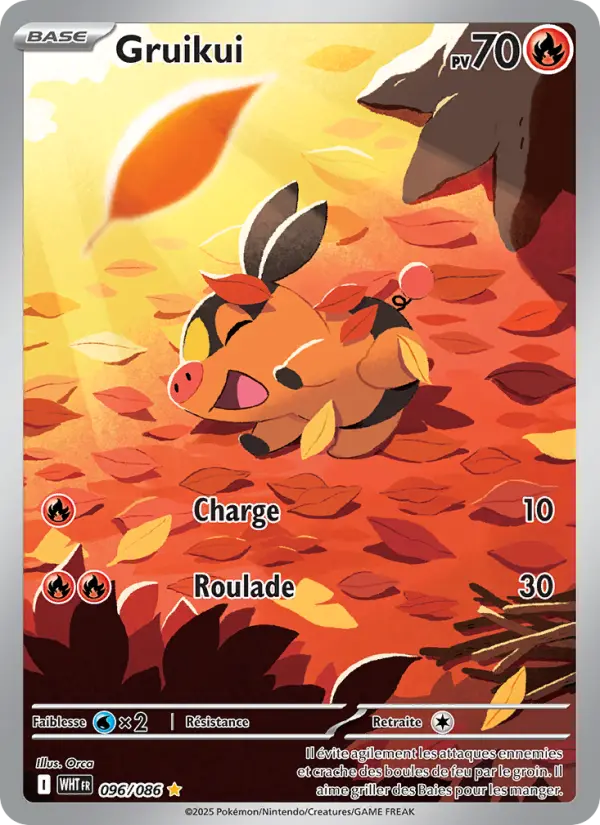 Scan HD carte Pokémon Gruikui 096/86 — Flamme Blanche