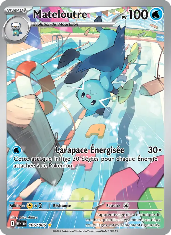 Scan HD carte Pokémon Mateloutre 106/86 — Flamme Blanche