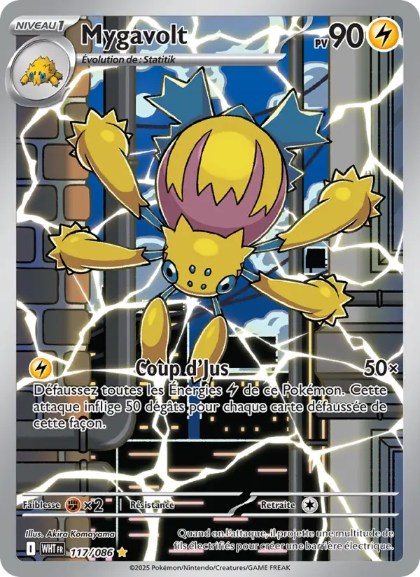 Scan HD carte Pokémon Mygavolt 117/86 — Flamme Blanche