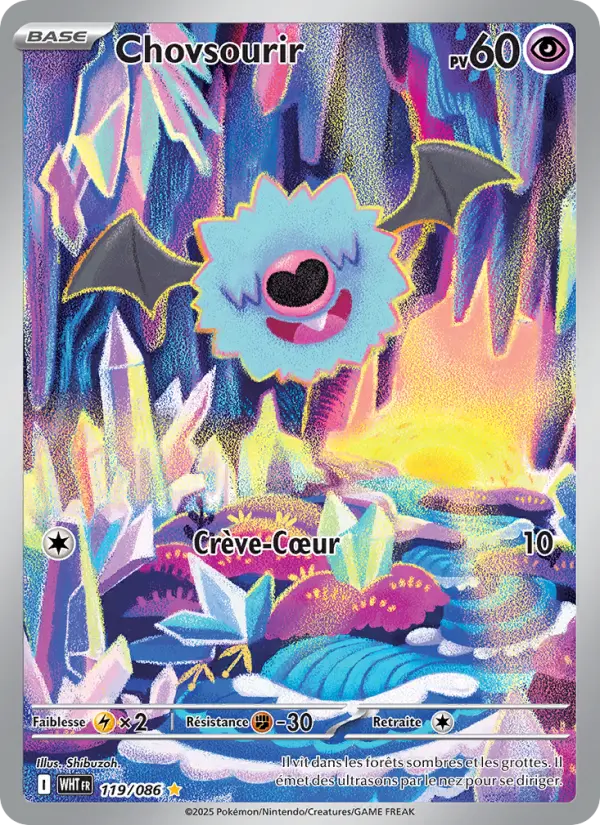 Scan HD carte Pokémon Chovsourir 119/86 — Flamme Blanche