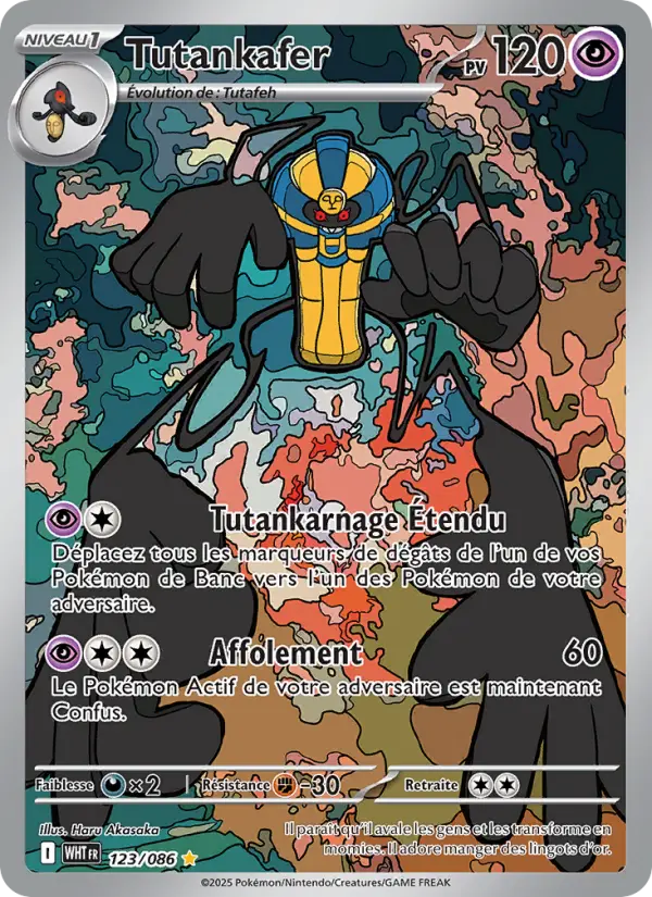 Scan HD carte Pokémon Tutankafer 123/86 — Flamme Blanche