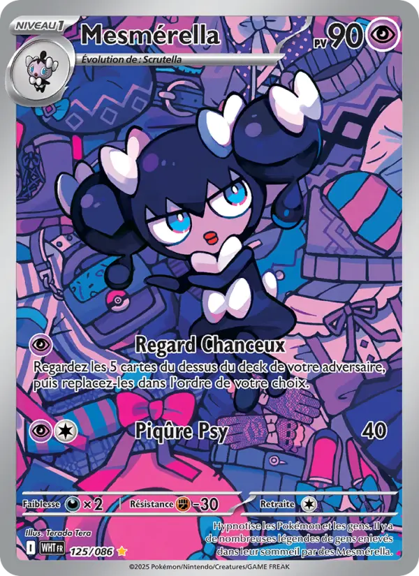 Scan HD carte Pokémon Mesmérella 125/86 — Flamme Blanche