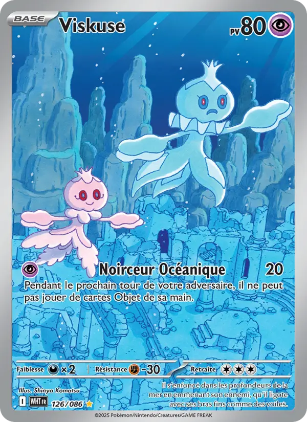 Scan HD carte Pokémon Viskuse 126/86 — Flamme Blanche