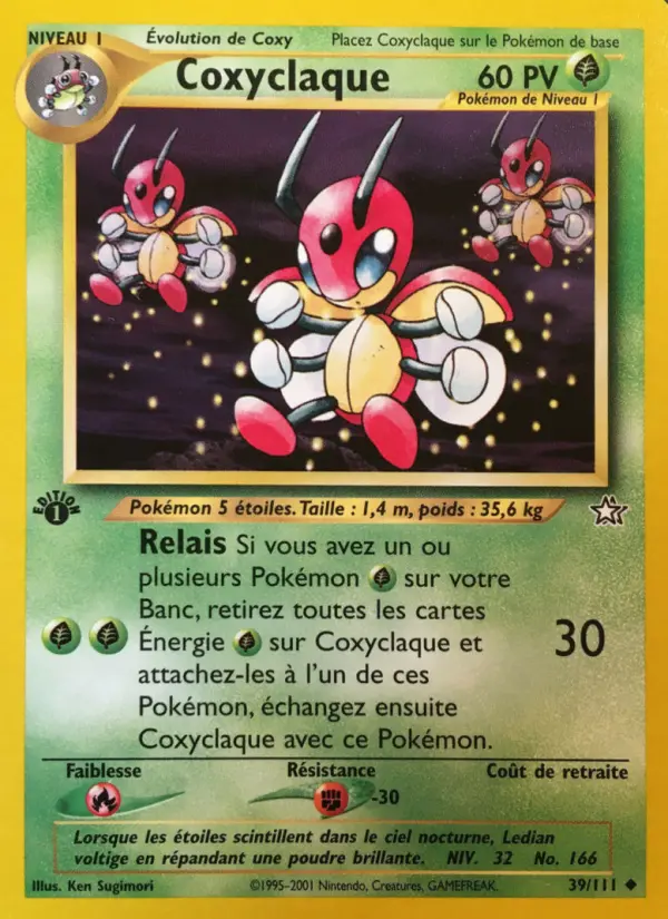 Scan HD carte Pokémon Coxyclaque 39/111 — Neo Genesis