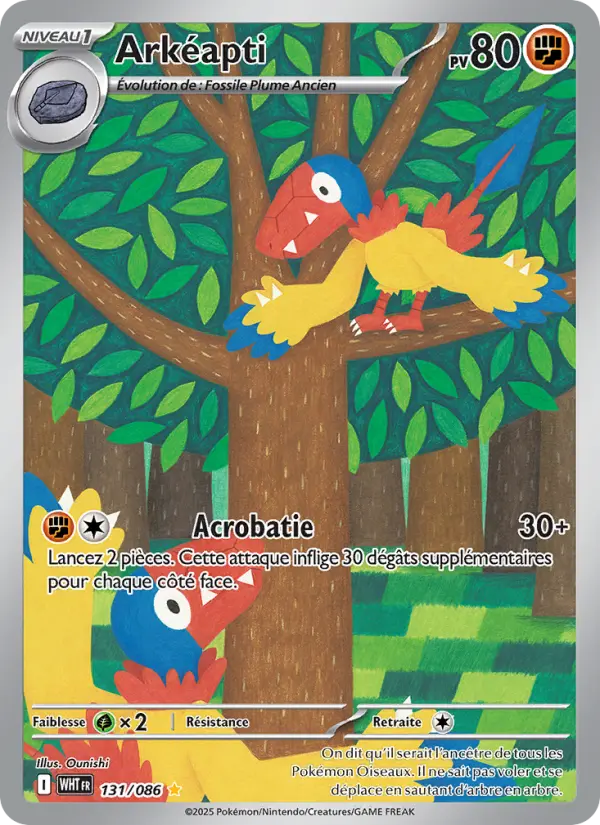 Scan HD carte Pokémon Arkéapti 131/86 — Flamme Blanche