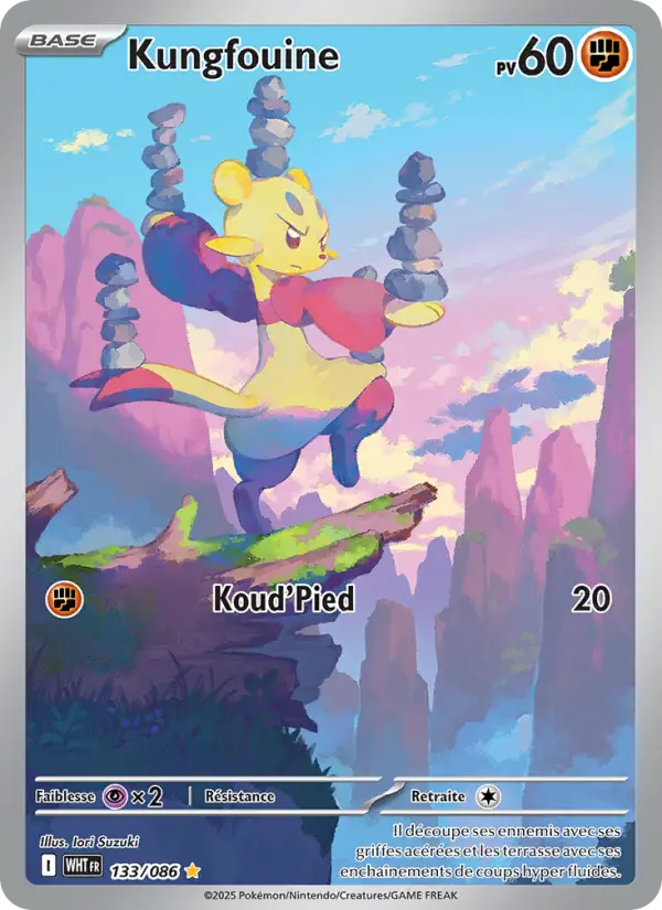 Scan HD carte Pokémon Kungfouine 133/86 — Flamme Blanche