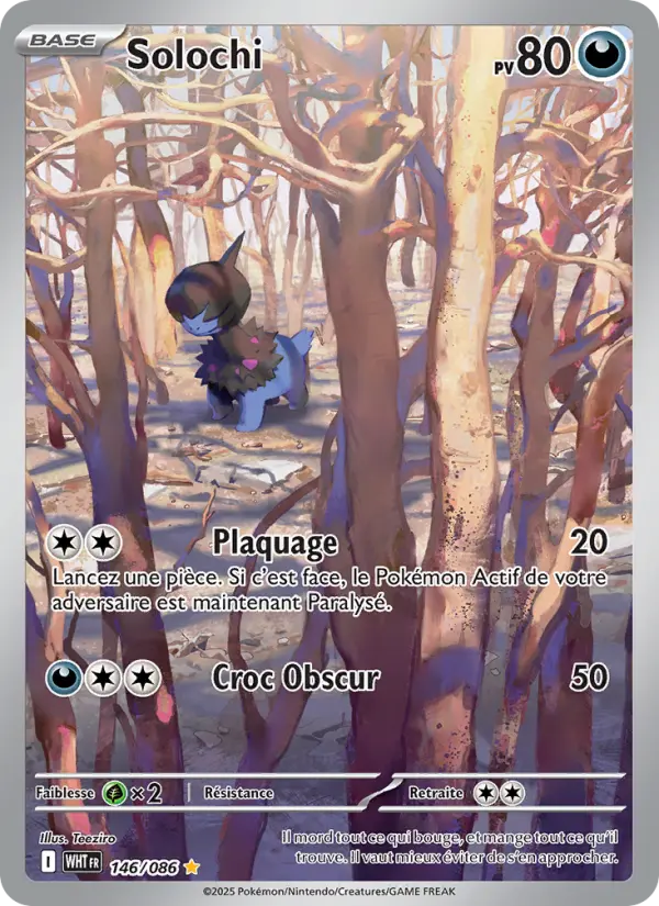 Scan HD carte Pokémon Solochi 146/86 — Flamme Blanche