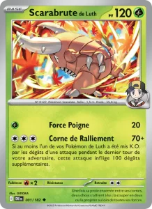 Carte Pokémon Scarabrute de Luth 001/182