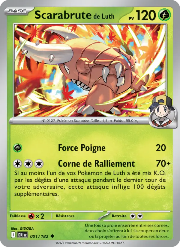 Scan HD carte Pokémon Scarabrute de Luth 001/182 — Rivalités Destinées