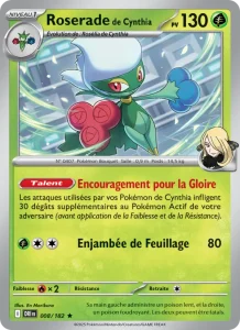 Carte Pokemon Roserade de Cynthia 008/182 Rivalités Destinées