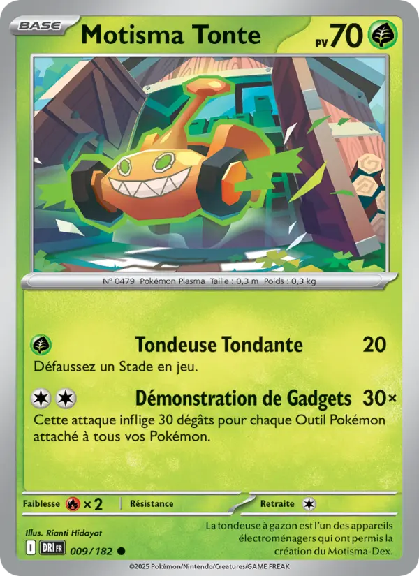 Scan HD carte Pokémon Motisma Tonte 009/182 — Rivalités Destinées