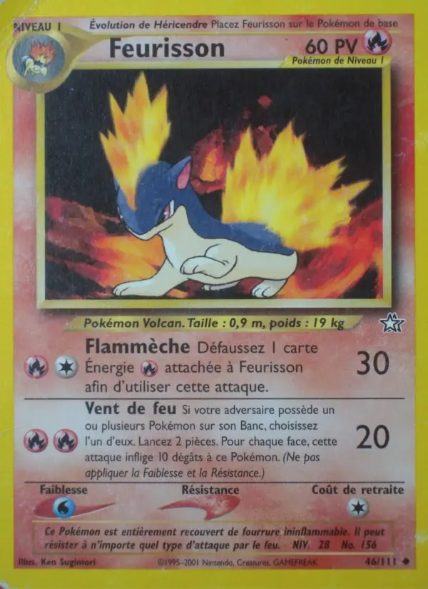 Scan HD carte Pokémon Feurisson 46/111 — Neo Genesis