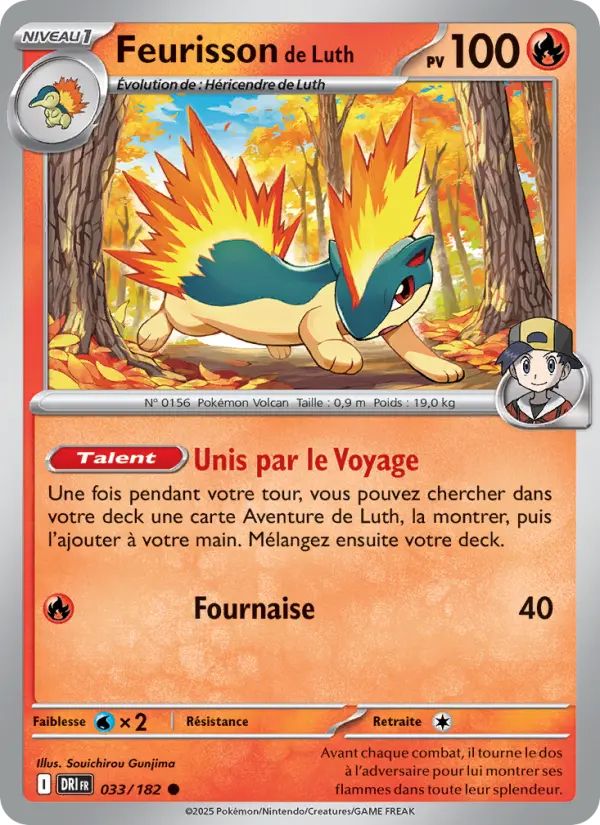 Scan HD carte Pokémon Feurisson de Luth 033/182 — Rivalités Destinées