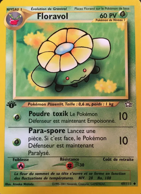 Scan HD carte Pokémon Floravol 49/111 — Neo Genesis