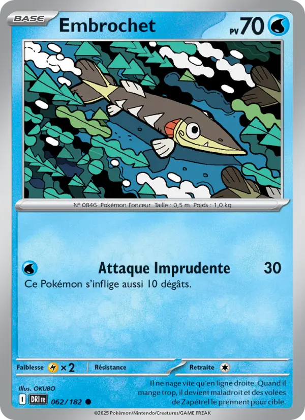 Scan HD carte Pokémon Embrochet 062/182 — Rivalités Destinées