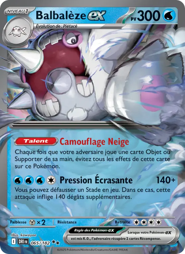 Scan HD carte Pokémon Balbalèze-ex 065/182 — Rivalités Destinées