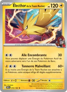 Carte Pokemon Électhor de la Team Rocket 070/182 Rivalités Destinées